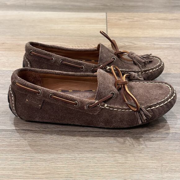 Polo Ralph Lauren Anders Loafer Men’s Sz 7 Driving Suede Leather Tassels Shoes - Picture 3 of 13